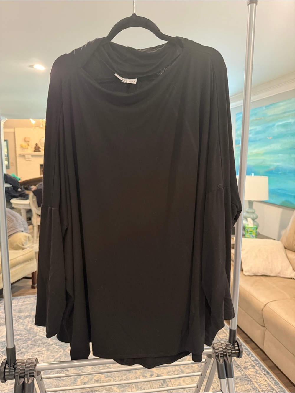 Black Dolman Sleeve Women’s Top - Picture 1 of 6
